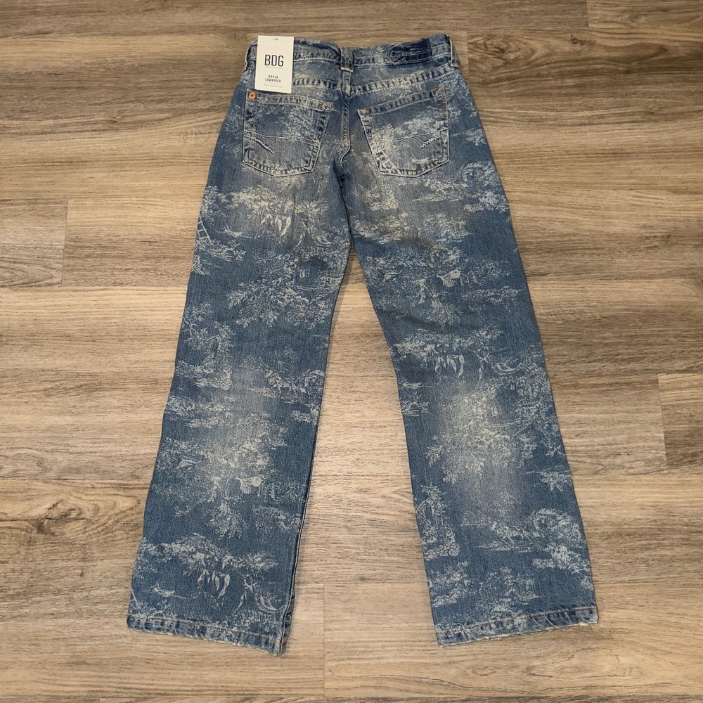 BDG Urban Outfitters Kayla Lowrider Toile Print Slouchy Boyfriend Jeans 24W - Picture 10 of 16